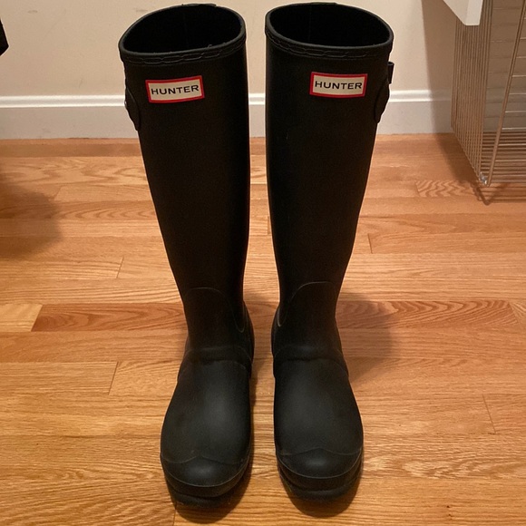 Hunter Womens Org Tall Sz 6 Black matte